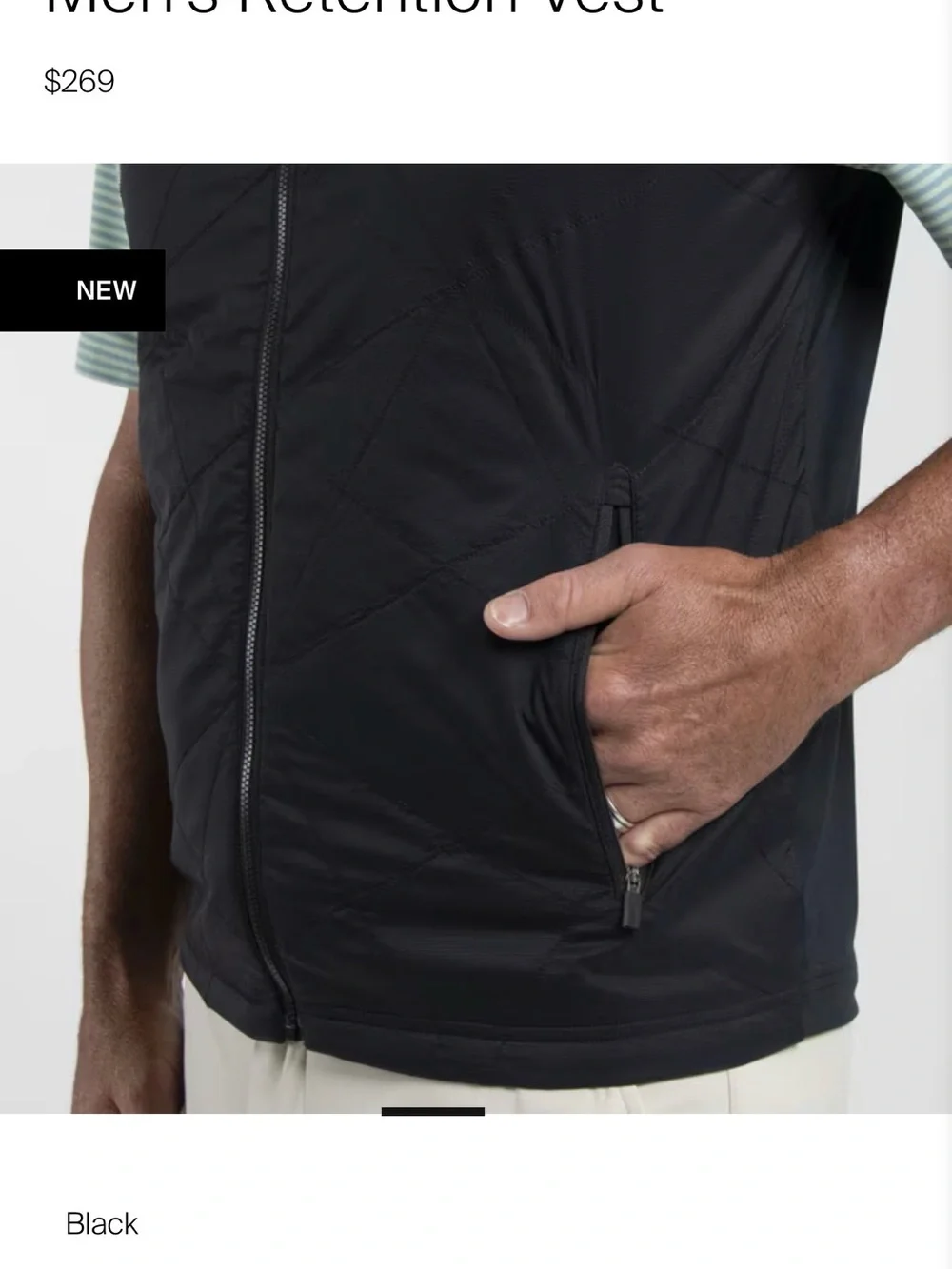 KJUS • Men’s Retention Vest Golf Vest black gray - small